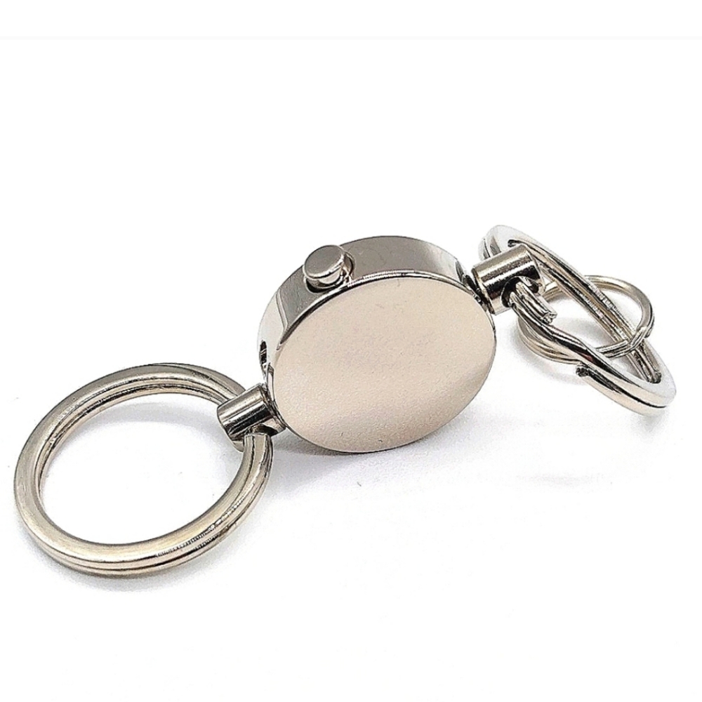 Genuine Silver Mercedes Benz Dual Fob Keychain Detachable for Valet OEM-Boxed - Picture 5 of 7